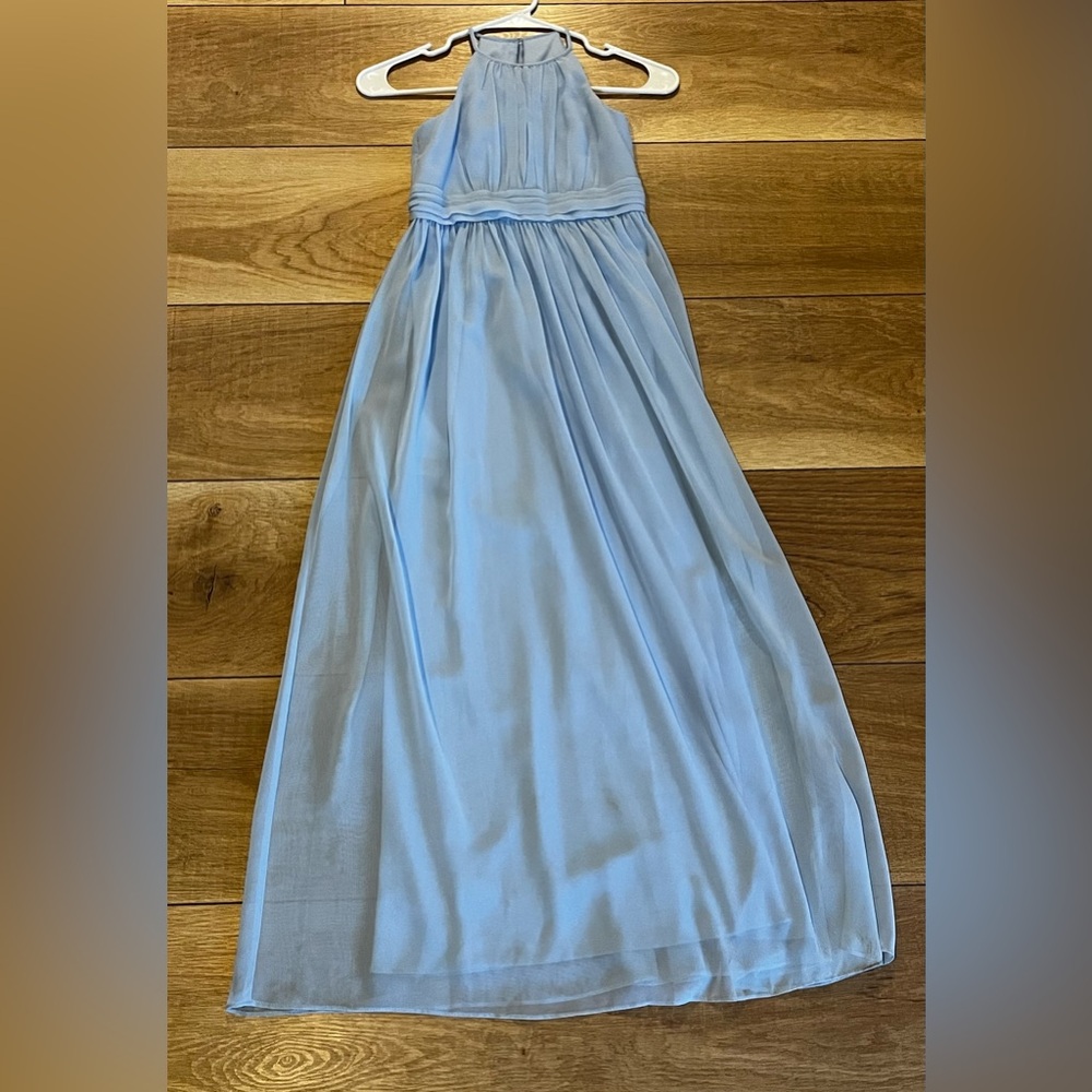 Girls Blue Maxi Dress - Flowing Chiffon Skirt